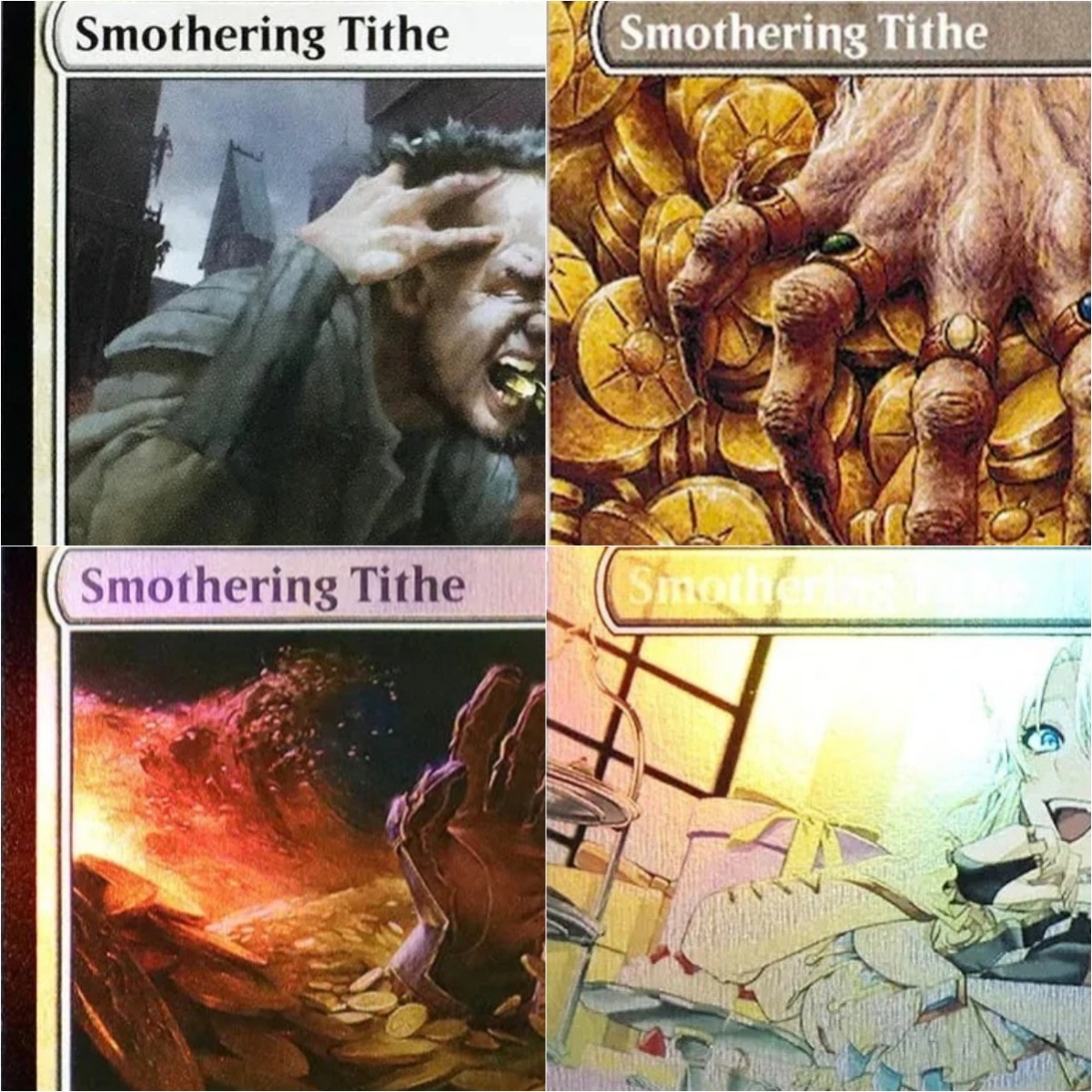Themed Playing Card - „Smothering Tithe“ Magische Proxy-Karten, Spielqualität, Proxy-Brett,
