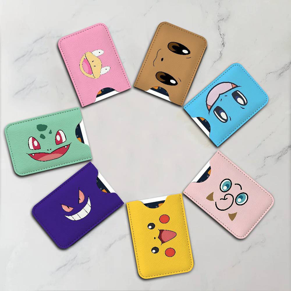 Collector Card Sleeve - P-PokemonS-S PU-Leder Kartenhalter-Hülle für Kreditkarten, Sicheres/Schlankes