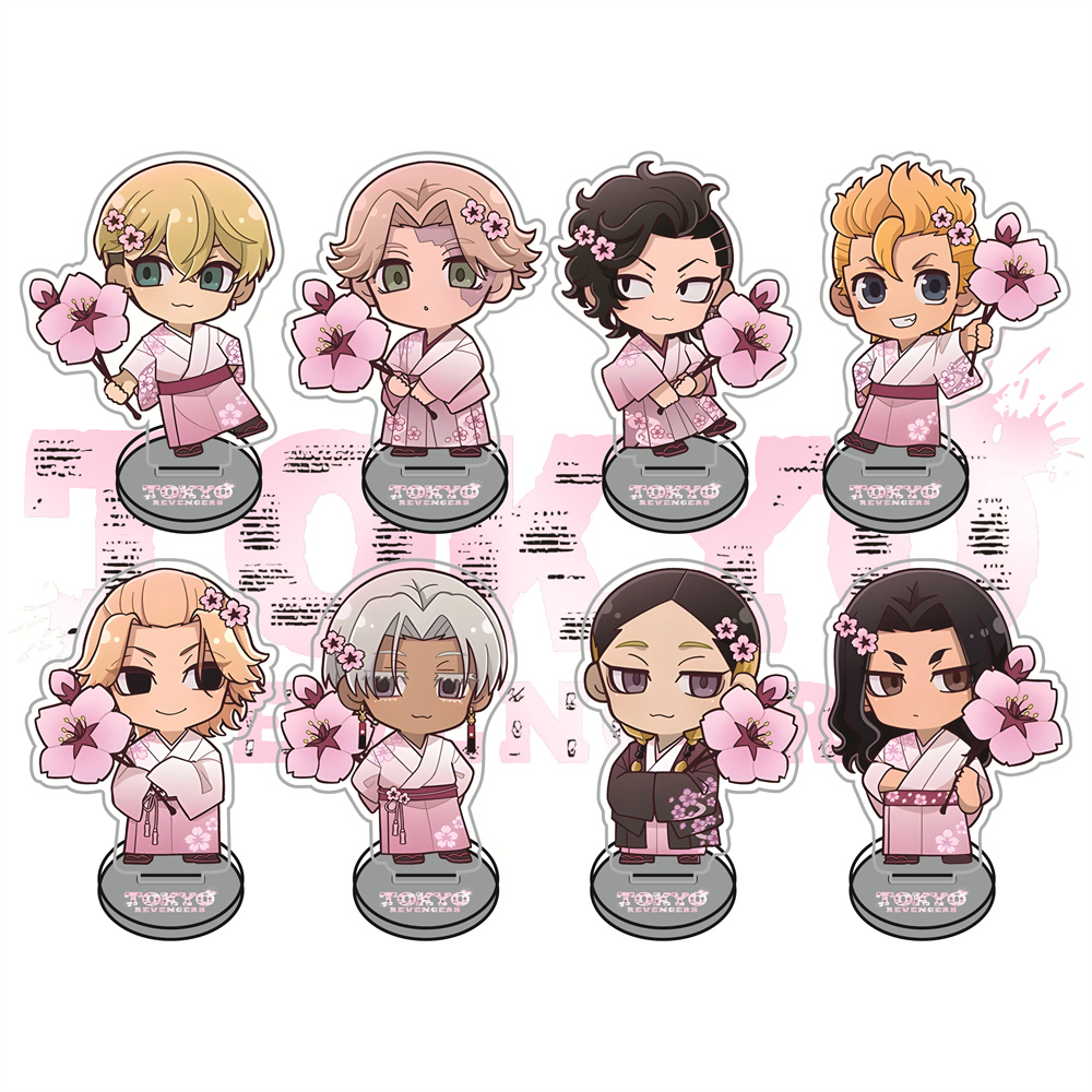 Anime Merchandise Tokyo - Tokyo Revengers Kirschblüten 10cm Acryl-Standfiguren Schlüsselanhänger
