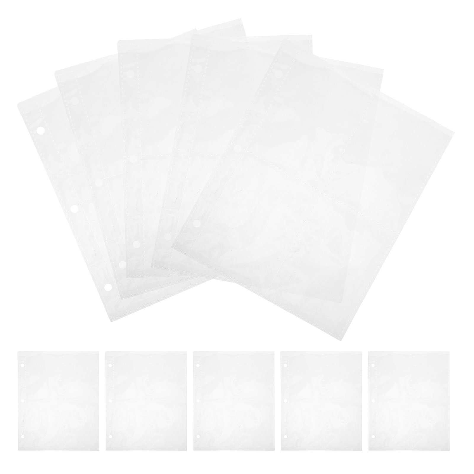 Collector Card Sleeve - 10 Stück Kartenbinder-Nachfüllseiten, durchsichtige Kunststoffhüllen, Sammelkarten,
