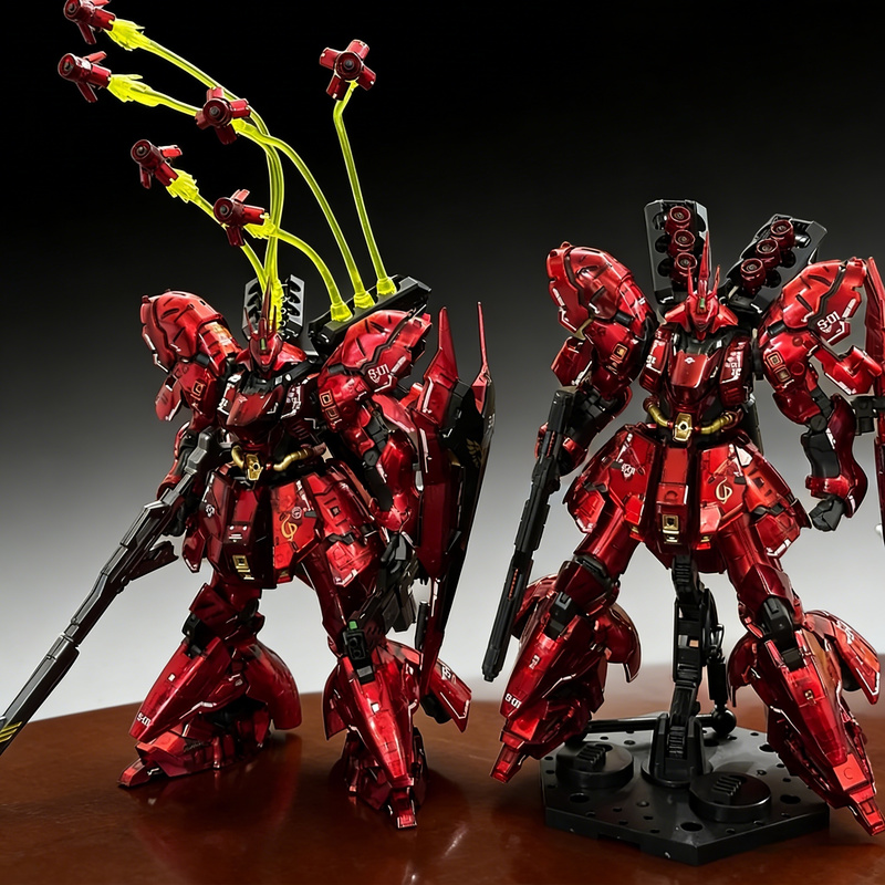 Bandai Gundam Rg - STAR RG 1/144 Sazabi galvanisiertes, transparentes