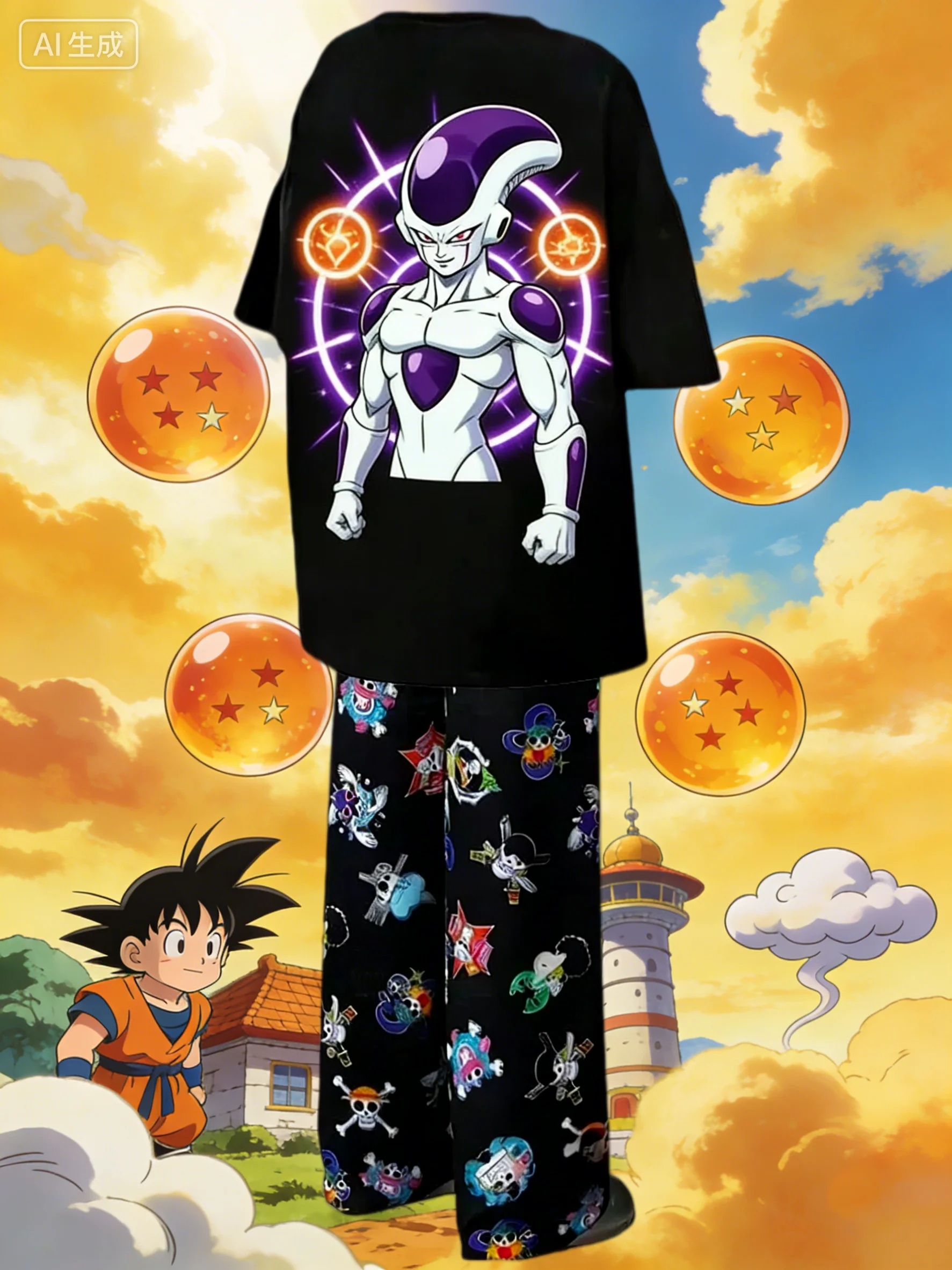 Dragon Ball Z Goku Grafik-Pyja – Anime Merchandise Men Bewertung und Preis