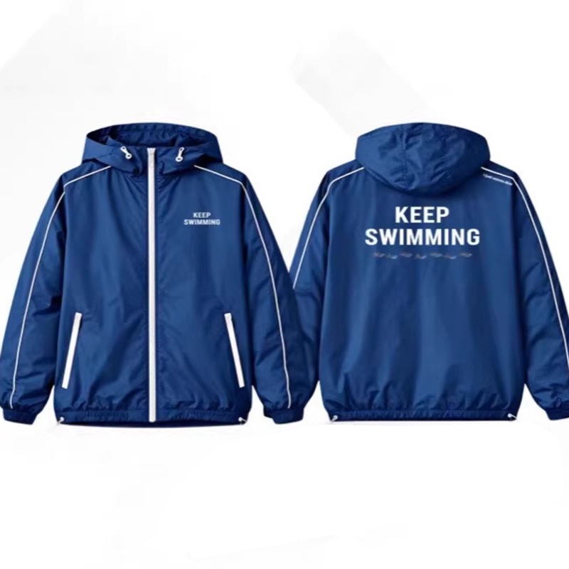 Kpop Keep Swimming Print Reißv – Windbreaker Anime Merchandise Bewertung und Preis